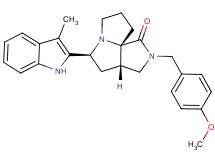 (3aS*,5S*,9aS*)-2-(4-methoxybenzyl)-5-(3-methyl-1H-indol-2-yl)hexahydro-7H-pyrrolo[3,4-g]pyrrolizin-1(2H)-one