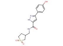 N-[(1,1-dioxidotetrahydro-3-thienyl)methyl]-3-(4-hydroxyphenyl)-1H-pyrazole-5-carboxamide
