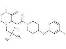 4-(2,2-dimethylpropyl)-3-{2-[4-(3-fluorophenoxy)-1-piperidinyl]-2-oxoethyl}-2-piperazinone