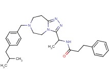 N-{1-[7-(4-isobutylbenzyl)-6,7,8,9-tetrahydro-5H-[1,2,4]triazolo[4,3-d][1,4]diazepin-3-yl]ethyl}-3-phenylpropanamide