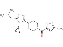 1-(4-cyclopropyl-5-{1-[(3-methylisoxazol-5-yl)carbonyl]piperidin-4-yl}-4H-1,2,4-triazol-3-yl)-N,N-dimethylmethanamine