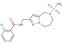 2-chloro-N-{[5-(methylsulfonyl)-5,6,7,8-tetrahydro-4H-pyrazolo[1,5-a][1,4]diazepin-2-yl]methyl}benzamide