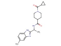 1-(cyclopropylcarbonyl)-N-[1-(5-methyl-1H-benzimidazol-2-yl)ethyl]-4-piperidinecarboxamide