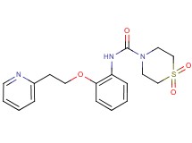 N-[2-(2-pyridin-2-ylethoxy)phenyl]thiomorpholine-4-carboxamide 1,1-dioxide