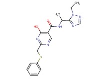 N-[1-(1-ethyl-1H-1,2,4-triazol-5-yl)ethyl]-4-hydroxy-2-[(phenylthio)methyl]pyrimidine-5-carboxamide