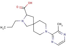 8-(3-methyl-2-pyrazinyl)-2-propyl-2,8-diazaspiro[4.5]decane-3-carboxylic acid