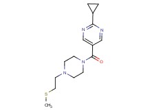 2-cyclopropyl-5-({4-[2-(methylthio)ethyl]piperazin-1-yl}carbonyl)pyrimidine