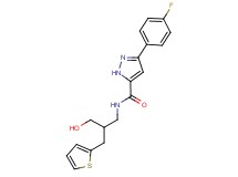 3-(4-fluorophenyl)-N-[3-hydroxy-2-(2-thienylmethyl)propyl]-1H-pyrazole-5-carboxamide