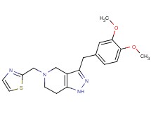 3-(3,4-dimethoxybenzyl)-5-(1,3-thiazol-2-ylmethyl)-4,5,6,7-tetrahydro-1H-pyrazolo[4,3-c]pyridine