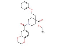 ethyl 1-(2,3-dihydro-1,4-benzodioxin-6-ylcarbonyl)-4-(2-phenoxyethyl)-4-piperidinecarboxylate