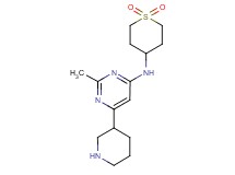 N-(1,1-dioxidotetrahydro-2H-thiopyran-4-yl)-2-methyl-6-piperidin-3-ylpyrimidin-4-amine