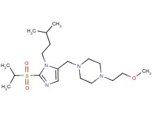 1-{[2-(isopropylsulfonyl)-1-(3-methylbutyl)-1H-imidazol-5-yl]methyl}-4-(2-methoxyethyl)piperazine