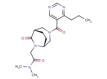N,N-dimethyl-2-{(1S*,5R*)-7-oxo-3-[(4-propylpyrimidin-5-yl)carbonyl]-3,6-diazabicyclo[3.2.2]non-6-yl}acetamide