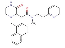 N-methyl-2-[1-(1-naphthylmethyl)-3-oxo-2-piperazinyl]-N-[2-(2-pyridinyl)ethyl]acetamide