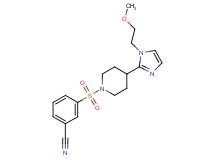 3-({4-[1-(2-methoxyethyl)-1H-imidazol-2-yl]-1-piperidinyl}sulfonyl)benzonitrile