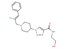 1-{1-[(2Z)-2-chloro-3-phenyl-2-propen-1-yl]-4-piperidinyl}-N-(2-hydroxyethyl)-1H-1,2,3-triazole-4-carboxamide