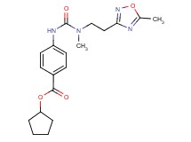 cyclopentyl 4-[({methyl[2-(5-methyl-1,2,4-oxadiazol-3-yl)ethyl]amino}carbonyl)amino]benzoate