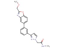 2-(3-{3-[2-(methoxymethyl)-1,3-benzoxazol-5-yl]phenyl}-1H-pyrazol-1-yl)-N-methylacetamide