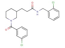 3-[1-(3-chlorobenzoyl)-3-piperidinyl]-N-(2-chlorobenzyl)propanamide