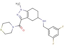 N-(3,5-difluorobenzyl)-1-methyl-3-(4-thiomorpholinylcarbonyl)-4,5,6,7-tetrahydro-1H-indazol-5-amine