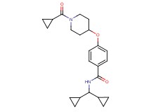 4-{[1-(cyclopropylcarbonyl)-4-piperidinyl]oxy}-N-(dicyclopropylmethyl)benzamide