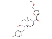 (4aR*,8aS*)-1-(4-fluorobenzyl)-6-[5-(methoxymethyl)-2-furoyl]octahydro-1,6-naphthyridin-2(1H)-one