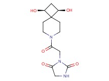 3-{2-[(1R*,3S*)-1,3-dihydroxy-7-azaspiro[3.5]non-7-yl]-2-oxoethyl}-2,4-imidazolidinedione