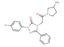4-[2-(3-amino-1-pyrrolidinyl)-2-oxoethyl]-2-(4-chlorophenyl)-5-phenyl-2,4-dihydro-3H-1,2,4-triazol-3-one