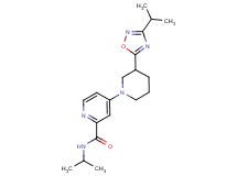 N-isopropyl-4-[3-(3-isopropyl-1,2,4-oxadiazol-5-yl)-1-piperidinyl]-2-pyridinecarboxamide