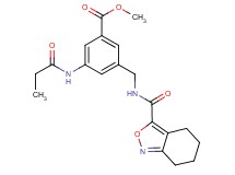 methyl 3-(propionylamino)-5-{[(4,5,6,7-tetrahydro-2,1-benzisoxazol-3-ylcarbonyl)amino]methyl}benzoate