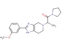 2-(3-methoxyphenyl)-5-(1-methyl-2-oxo-2-pyrrolidin-1-ylethyl)-4,5,6,7-tetrahydro-1H-imidazo[4,5-c]pyridine
