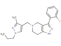 3-(2-fluorophenyl)-5-[(3-methyl-1-propyl-1H-pyrazol-4-yl)methyl]-4,5,6,7-tetrahydro-1H-pyrazolo[4,3-c]pyridine