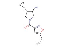 (3R*,4S*)-4-cyclopropyl-1-[(5-ethyl-3-isoxazolyl)carbonyl]-3-pyrrolidinamine
