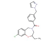 8-chloro-2-ethyl-4-[3-(1H-pyrazol-1-ylmethyl)benzoyl]-2,3,4,5-tetrahydro-1,4-benzoxazepine