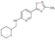 5-(3-methyl-1,2,4-oxadiazol-5-yl)-N-(tetrahydro-2H-pyran-2-ylmethyl)-2-pyridinamine