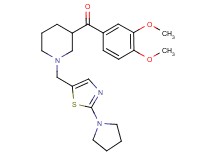 (3,4-dimethoxyphenyl)(1-{[2-(1-pyrrolidinyl)-1,3-thiazol-5-yl]methyl}-3-piperidinyl)methanone