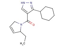 3-cyclohexyl-4-[(2-ethyl-2,5-dihydro-1H-pyrrol-1-yl)carbonyl]-1H-pyrazole