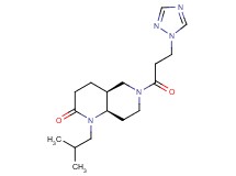 (4aS*,8aR*)-1-isobutyl-6-[3-(1H-1,2,4-triazol-1-yl)propanoyl]octahydro-1,6-naphthyridin-2(1H)-one