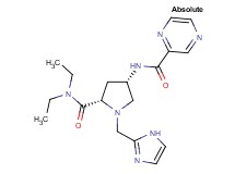 N-[(3S,5S)-5-[(diethylamino)carbonyl]-1-(1H-imidazol-2-ylmethyl)pyrrolidin-3-yl]pyrazine-2-carboxamide