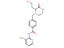 4-{[2-(2-hydroxyethyl)-3-oxopiperazin-1-yl]methyl}-N-(3-methylpyridin-2-yl)benzamide