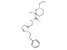 1-ethyl-3-methyl-N-{[4-(2-phenylethyl)-4H-1,2,4-triazol-3-yl]methyl}-3-piperidinecarboxamide