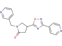 1-(3-pyridinylmethyl)-4-[3-(4-pyridinyl)-1,2,4-oxadiazol-5-yl]-2-pyrrolidinone