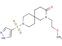 2-(2-methoxyethyl)-9-(1H-pyrazol-4-ylsulfonyl)-2,9-diazaspiro[5.5]undecan-3-one