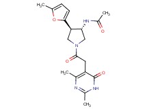 N-[(3S*,4R*)-1-[(2,4-dimethyl-6-oxo-1,6-dihydro-5-pyrimidinyl)acetyl]-4-(5-methyl-2-furyl)-3-pyrrolidinyl]acetamide