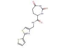 2,7-dioxo-N-{[2-(2-thienyl)-1,3-thiazol-4-yl]methyl}-1,3-diazepane-4-carboxamide