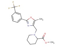 methyl 1-({5-methyl-2-[3-(trifluoromethyl)phenyl]-1,3-oxazol-4-yl}methyl)-2-piperidinecarboxylate