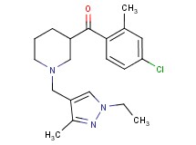 (4-chloro-2-methylphenyl){1-[(1-ethyl-3-methyl-1H-pyrazol-4-yl)methyl]-3-piperidinyl}methanone