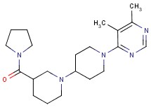 1'-(5,6-dimethylpyrimidin-4-yl)-3-(pyrrolidin-1-ylcarbonyl)-1,4'-bipiperidine
