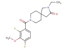 8-(2,4-difluoro-3-methoxybenzoyl)-2-ethyl-2,8-diazaspiro[4.5]decan-3-one