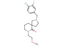 2-(4-chloro-3-fluorobenzyl)-7-(2-methoxyethyl)-2,7-diazaspiro[4.5]decan-6-one